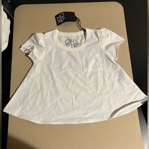 Chaser White dressier pocket T-shirt size 6 NWT